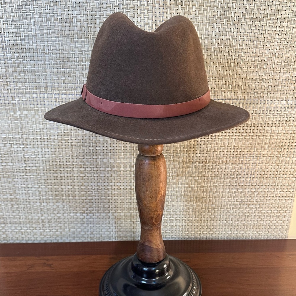 🌟2xHP🌟VTG 1980s Safari Hat Brown Lite Felt Wool Water Repellent USA